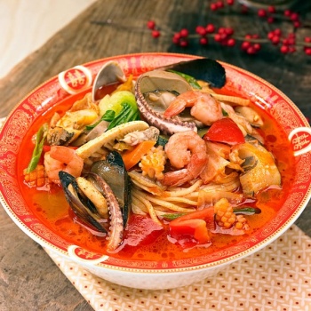 Spicy seafood noodle soup
